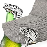 Bass Fish Hat Clip Bottle Opener - Angler's Delight Cap Accessory - Perfect for Fishing Adventures and Gifts