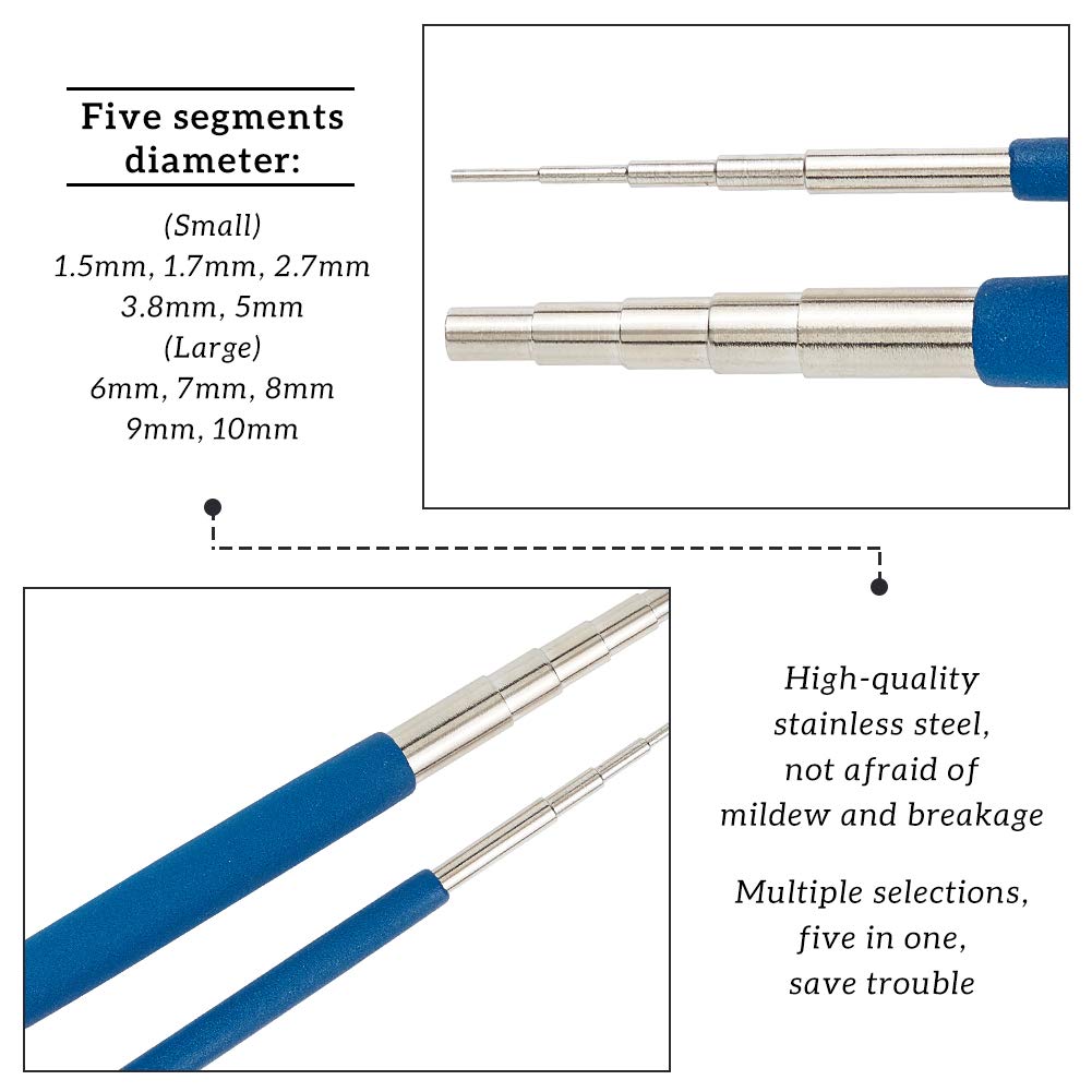 BENECREAT Herramienta de Bucle de Alambre, 2 PCS Mandril de Bucle de Alambre y 1 Alicate para Hacer Fianzas 6 en 1 para Envolver Alambres de Joyería y Formar Anillos de Salto