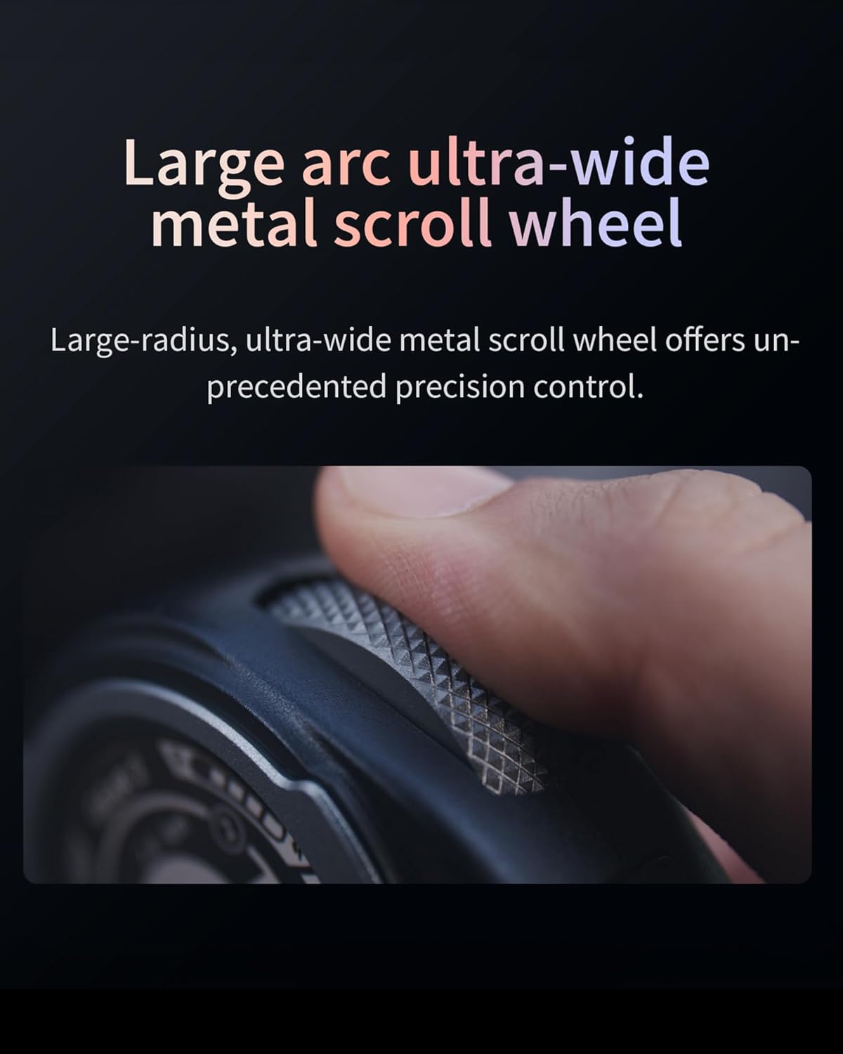 ภาพระยะใกล้ของวงล้อเลื่อนโลหะขนาดใหญ่บนรีโมทคอนโทรล Exway Rexus