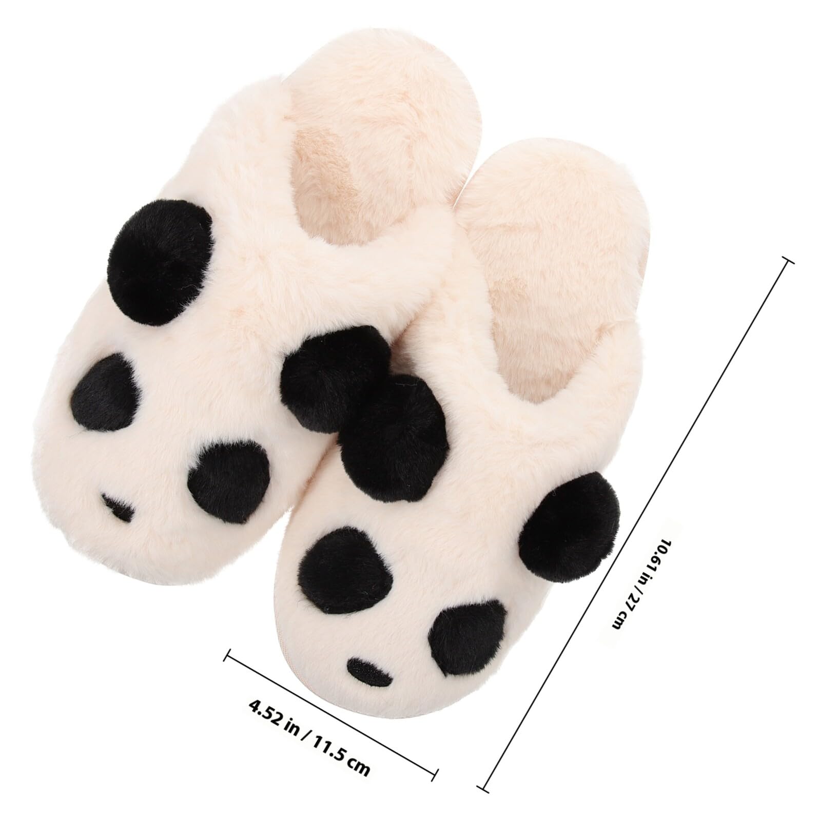 Pantofole Pelose Donna a Forma di Panda Cartone Animato Pantofole Calde da Interno Morbide e Traspiranti Scarpe Carine da Casa 28Cm 40-41 per Uso Quotidiano e Cosplay
