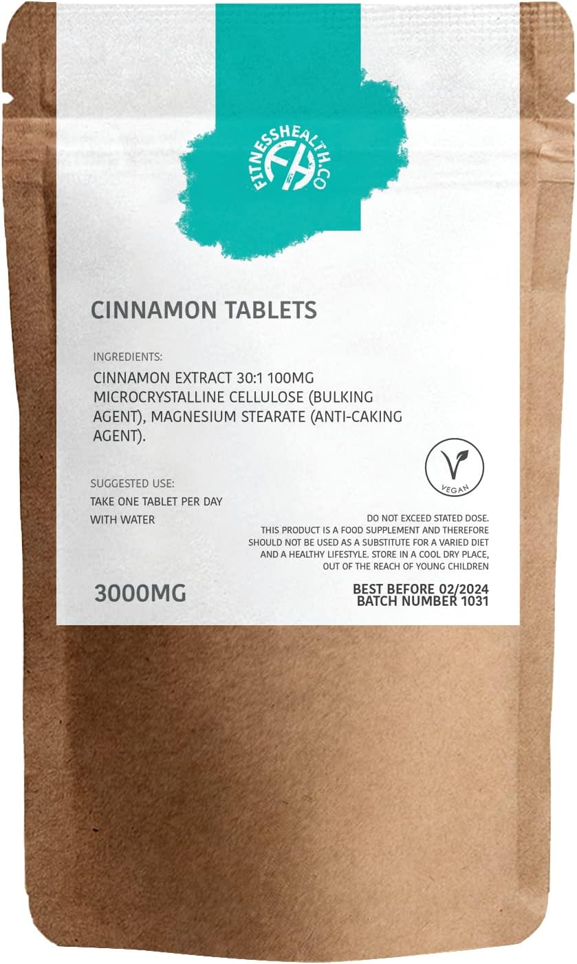 Fitness Health Cinnamon Tablets 3000MG 120 Tablets Cinnamon Bark