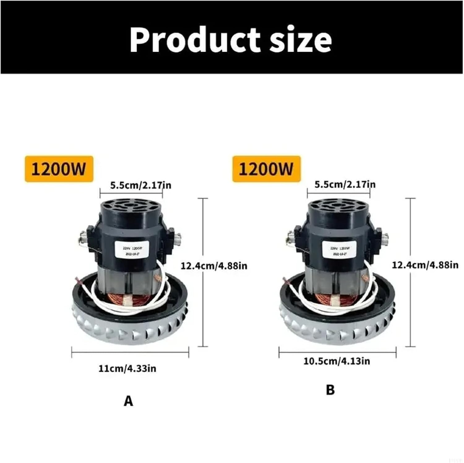 1200W Vacuum Cleaner Motor Replacement (X7XA),High Efficiency And Low Noise Repair Part For Various Models(110mm motor)