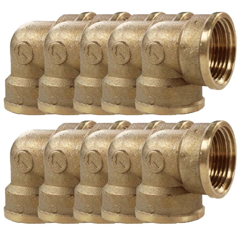 Raccord laiton à visser - Lot de 10 Coudes Laiton Femelle 1" (26/34) -