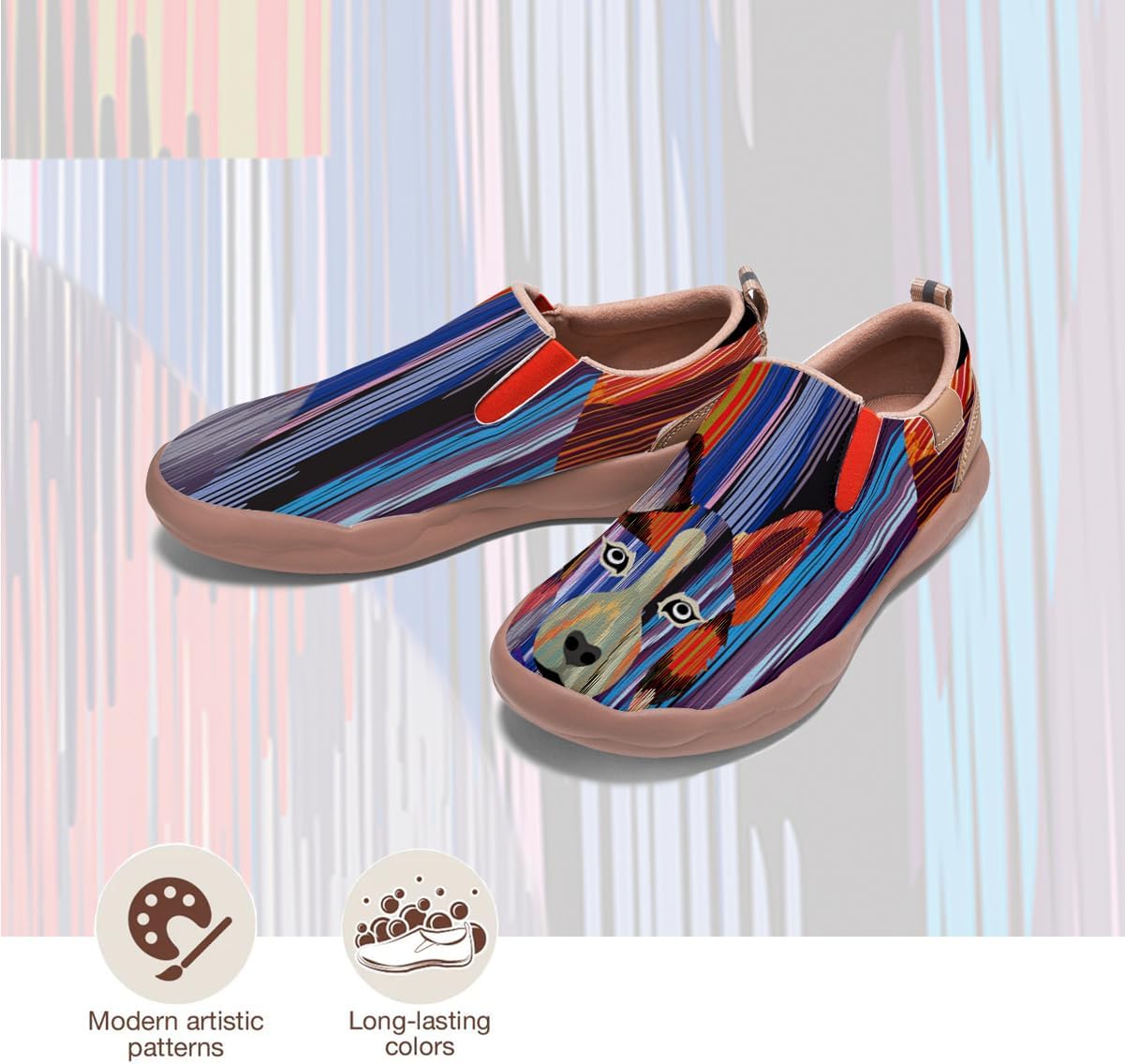 Kid Travel Shoes Boy Girl Slip-On Casual Loafers Lightweight Comfort Animal Art Painted Fashion Sneakers