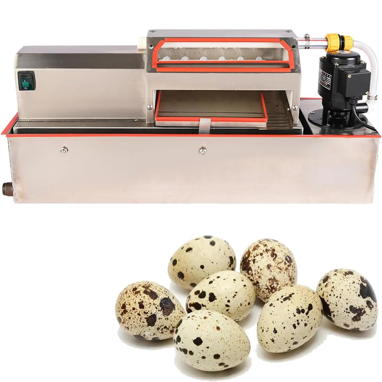Aserzenith 1 Electric Quail Egg Peeler Machine, Stainless Steel Commercial Shelling Tool For Boiled Eggs, High Efficiency Processing