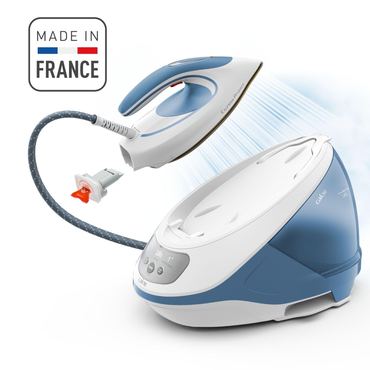 Calor Express Protect, Centrale Vapeur Classique, Débit vapeur 520 g/min, Sans réglage, Réservoir 1,8L, Fabriqué en France, SV9202C0