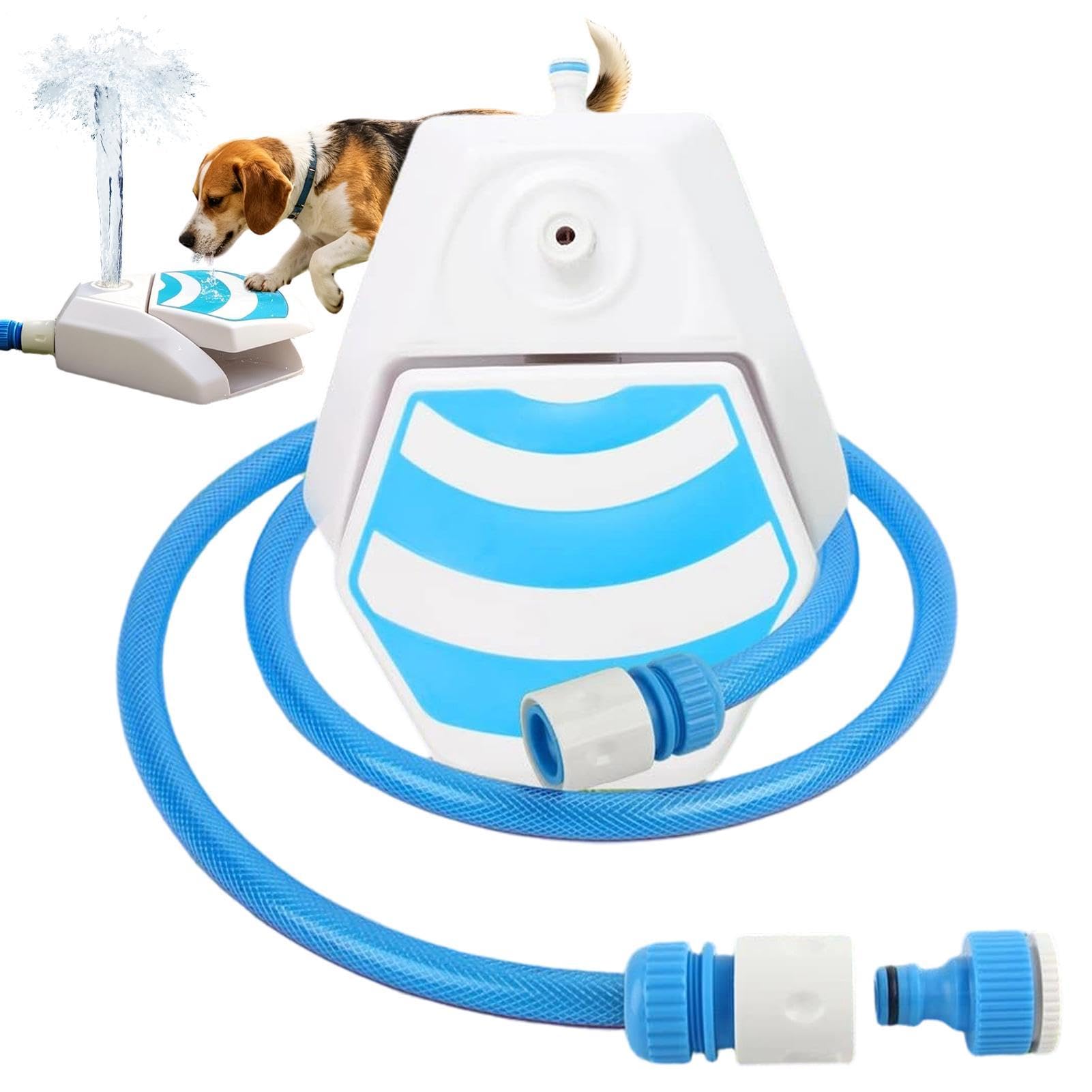 Fontaine à eau pour chien d'extérieur avec tuyau de 1,5m pour jardin