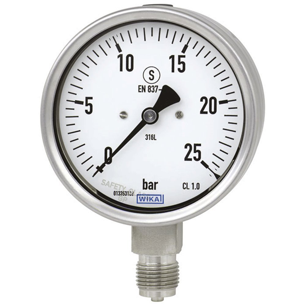 WIKA Pressure Gauge SS 316L100mm along with Calibration Certificate
