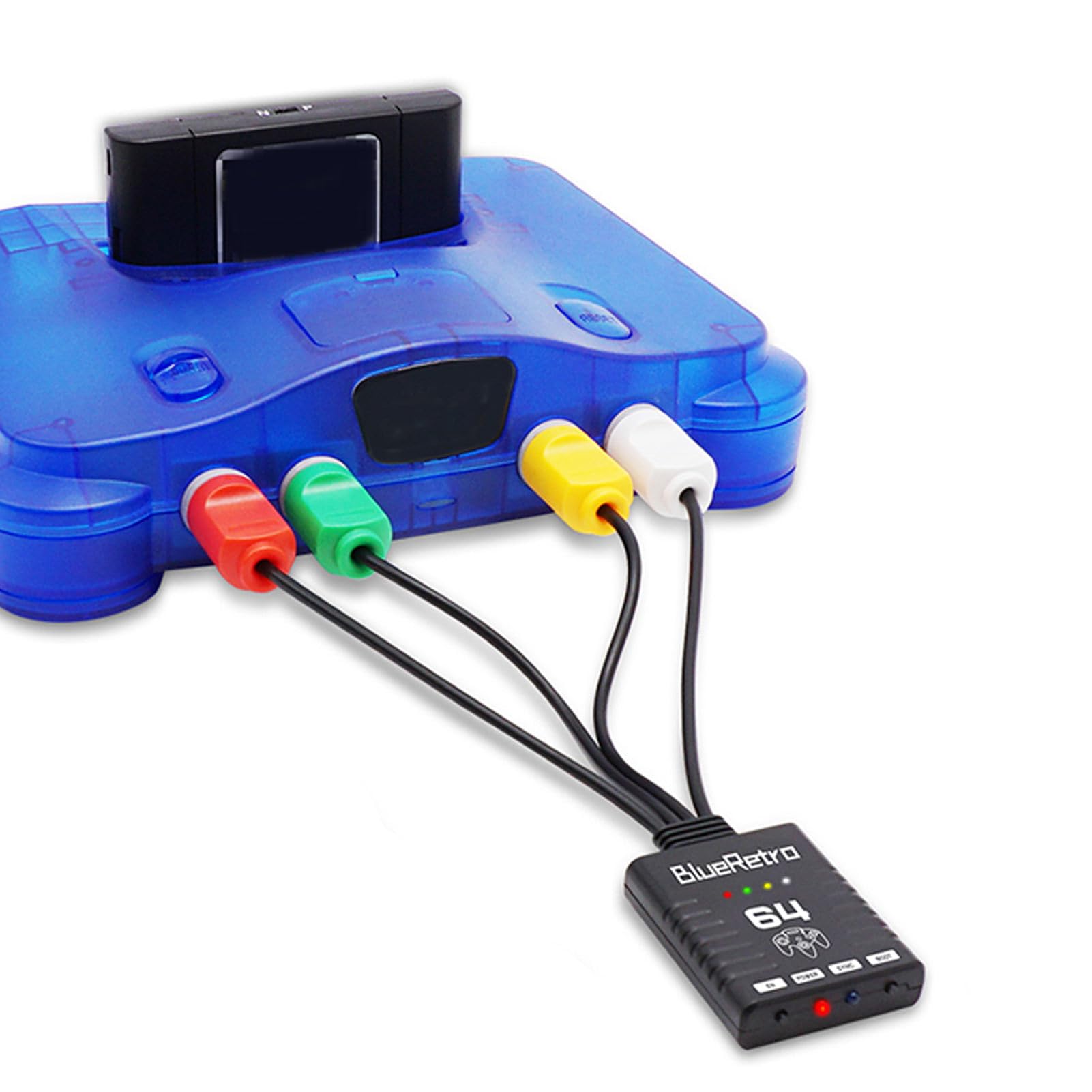 Gamecontroller Adapter für N64 Konsole, Kabelloser Bluetooth Griffkonverter, Unterstützt 4 Spieler, Controller Adapter für für für für Plug and Play
