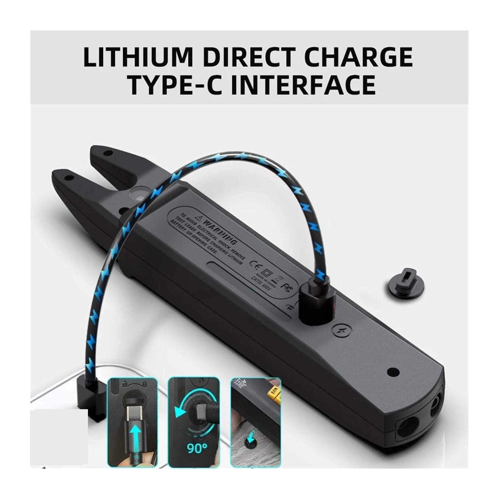 Pinza amperimétrica digital, Pinza Digital U1 Me DC AC Profesional 100A Amme Alica T-RMS Corriente Abierta Mandíbula Eléctrica Auto Multime(U1 Tool Kits)