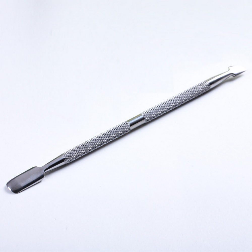Shari 2 Ways Stainless Steel Cuticle Pusher Remover Nail Art Manicure Pedicure Tool