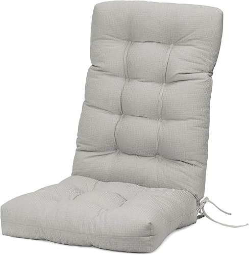 sutailocus Cojín para silla mecedora, copetudo Adirondack, antideslizante, con lazo, 8 colores, cojines para silla mecedora para guardería (gris
