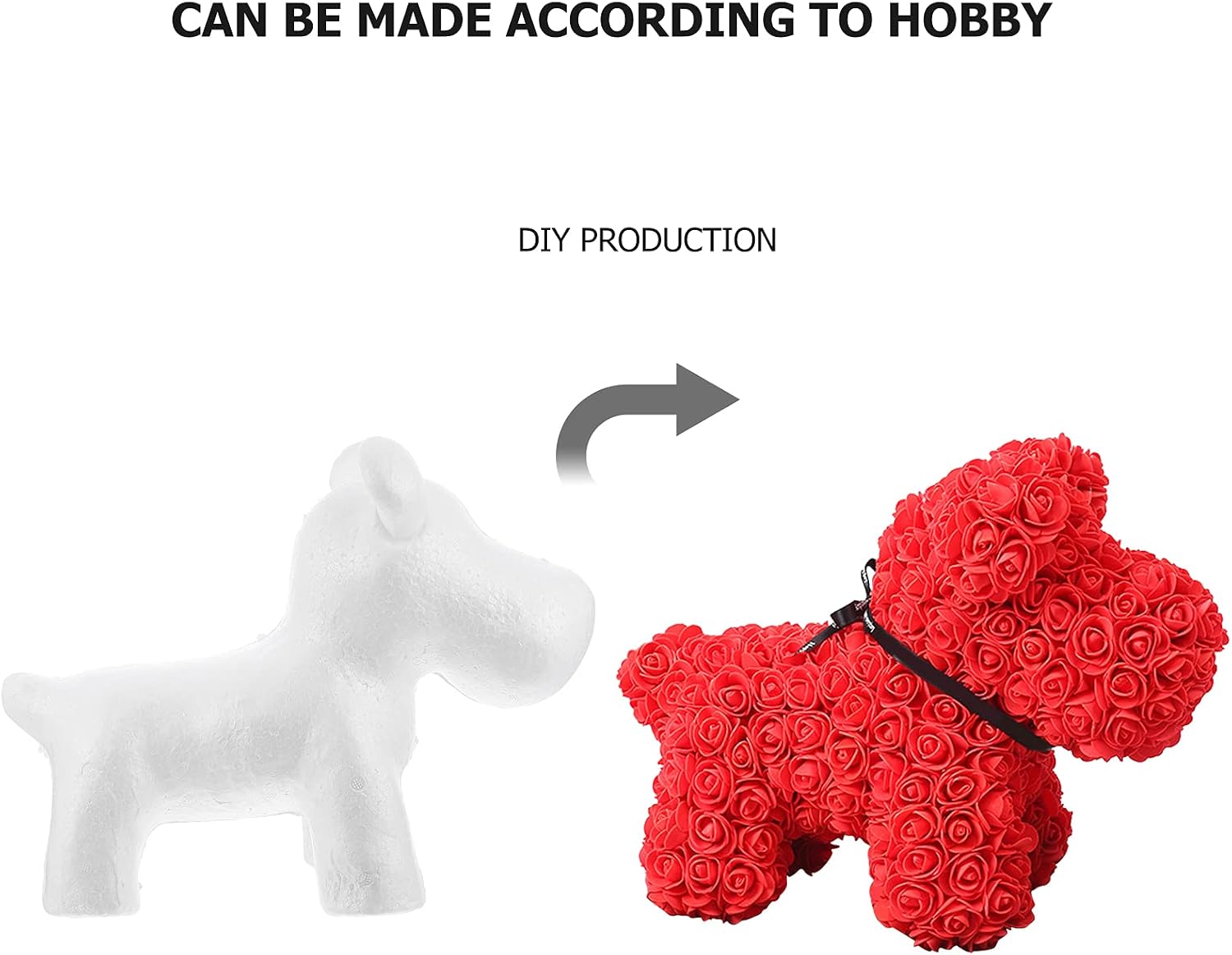 Polystyrene Modelling Foam Dog Shapes Craft Foam Balls Rose Puppy Flower Arrangements Wedding Christmas Table Centerpieces