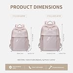 Womens Laptop Backpack with Separate Laptop Compartment Water Resistant Computer Backpacks Fits 15.6 Inch Notebook Travel Work College Bags (15.6-Inch, Pink)