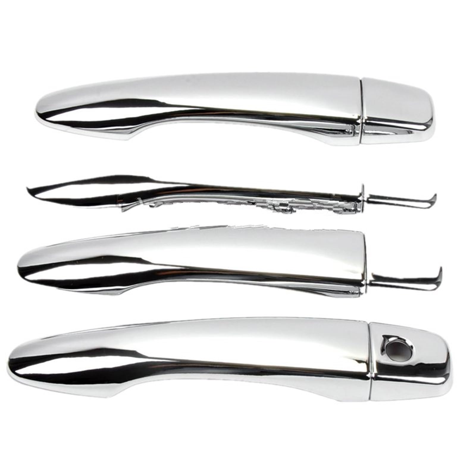 RDWSPLI Exterior Handle Shell Compatible with Nissan for X-Trail 2014-2020 with for Smart Key Hole ABS Chrome Molding Trim Bezel Door Handle Cover