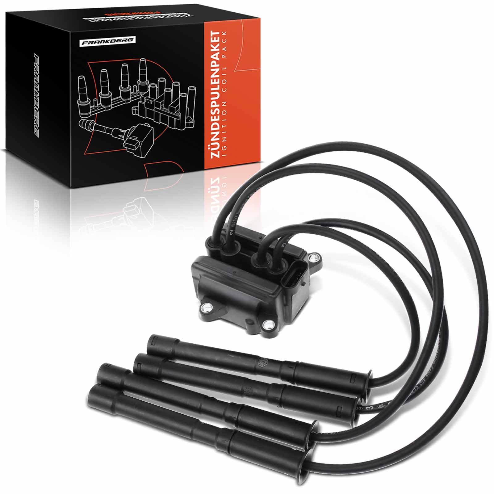 Frankberg Bobine d'Allumage Compatible avec Twingo I C06 1.2 16V Kujusqu'àtar Camionnette X76 1.2 16V Remplacer# 8200051128,8200084401