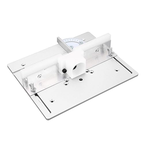 Miniatura 8 de Placa de inserción de mesa de enrutador, plantillas de enrutador de aleación de aluminio con escala transparente, kit de placa base de inserción de