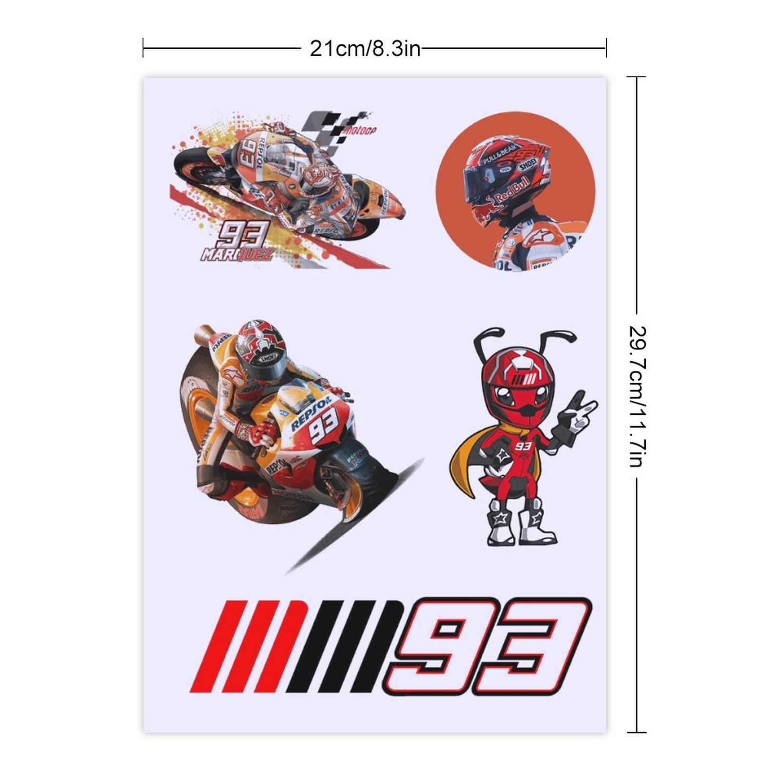 backsideworks ステッカーセット Amazon.co.jp: 防水ステッカーセット マルク・マルケス Motogp 93