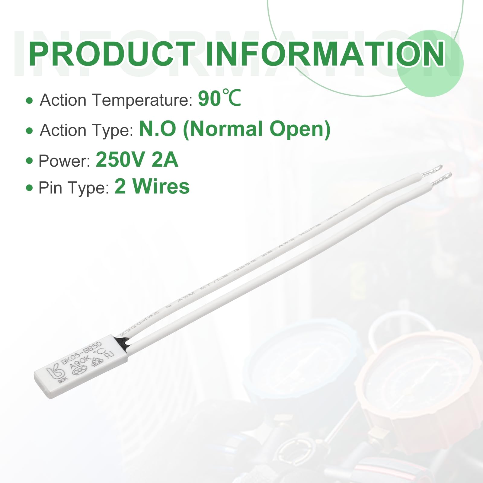 QUARKZMAN 5 sztuk KSD9700 termostat, bez przełącznika regulacji temperatury 90C N.O 2A Bimetal Plastikowy normalnie otwarty ochraniacz termiczny wyłącznik termiczny