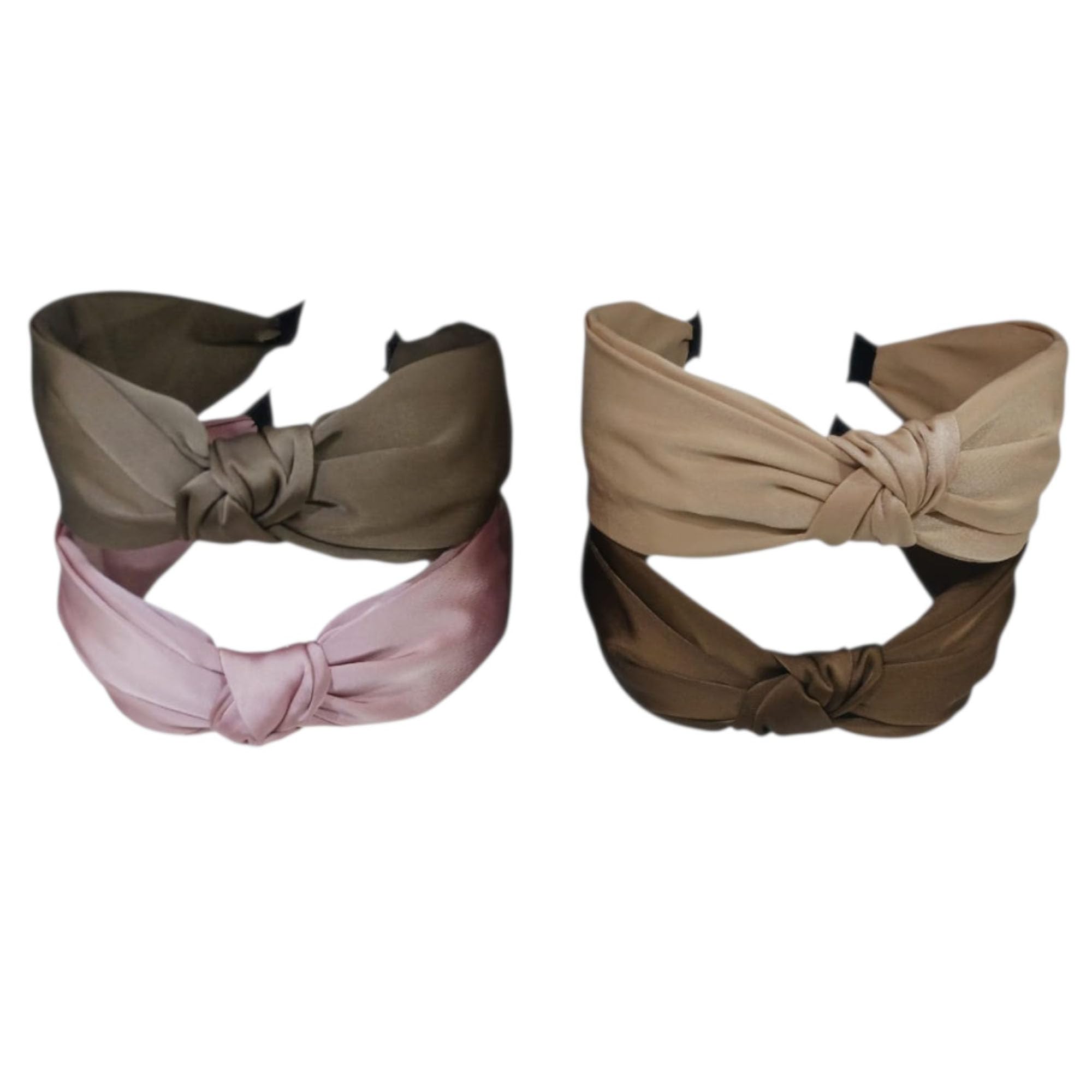 1Pcs Women's Top Knotted Satin Fabric Headband in Solid Color, Wide Version, Fluffy Design, Youthful Appearance, Suitable for Daily Commuting And School - Random Color-image-39