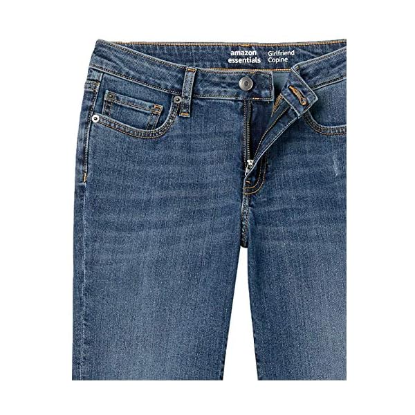 Amazon-Essentials-Womens-Mid-Rise-Girlfriend-Cropped-Jean Amazon Essentials Women's Mid Rise Cropped Jeans, Medium Wash, 12 Short