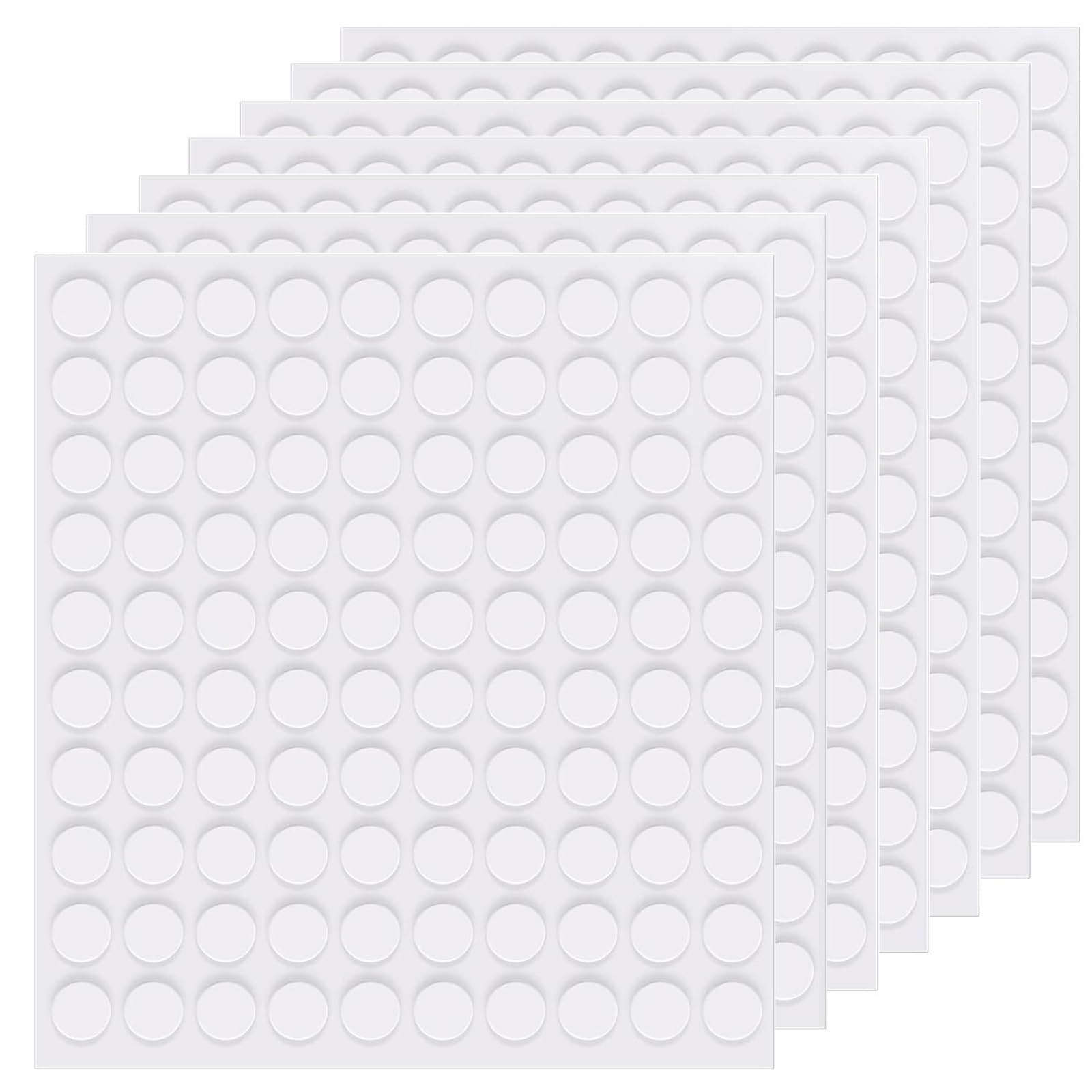 Pastille Double Face Transparent Rond 10 mm 600 Pièces Autocollant Adhésifs Réutilisable Sans Traces