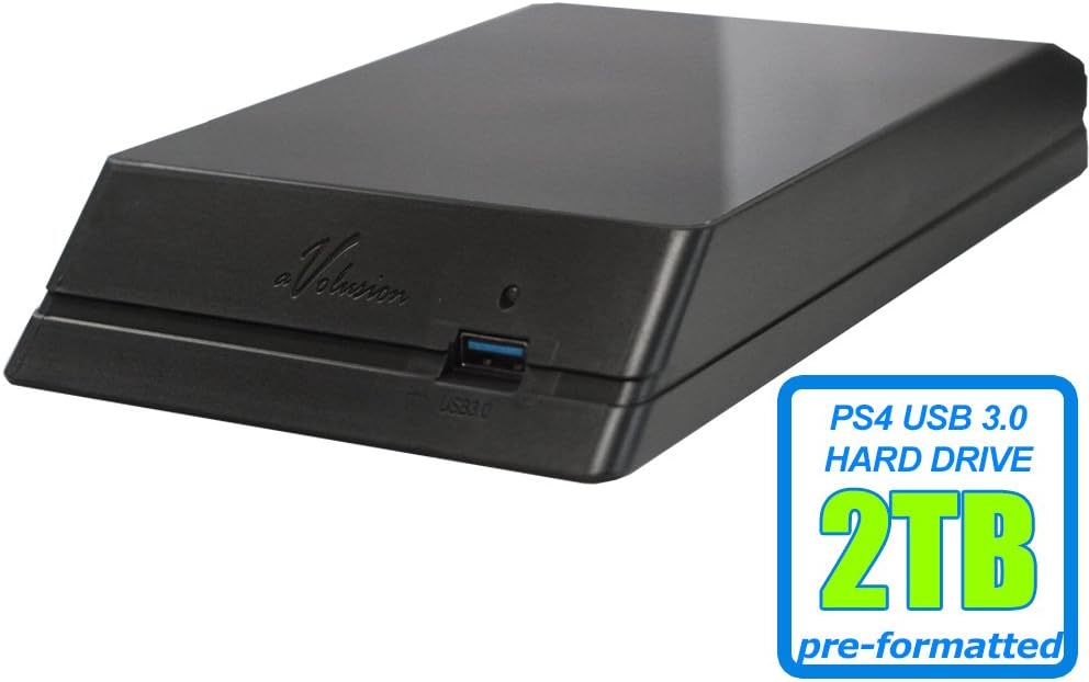 Avolusion HDDGear 2TB (2000GB) 7200RPM 64MB Cache USB 3.0 External PS4 Gaming Hard Drive (PS4 Pre-Formatted) - PS4, PS4 Slim, PS4 Slim Pro - 2 Year Warranty
