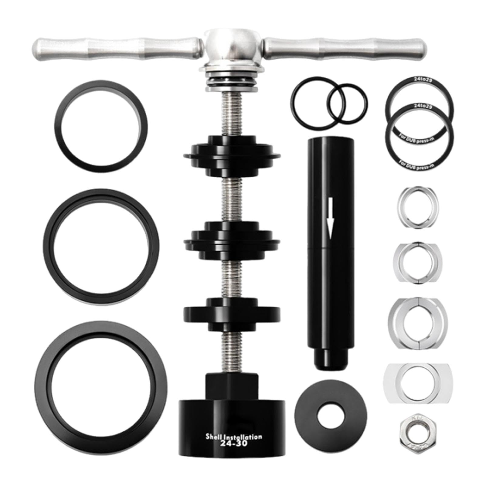 Fahrrad-Headset-Presswerkzeug – Tretlager-Installationswerkzeug, leichtes Headset-Lager-Einpresswerkzeug, Mehrzweck-Lagerpresswerkzeug, Tretlager-Werkzeug-Set für Fahrradwartung
