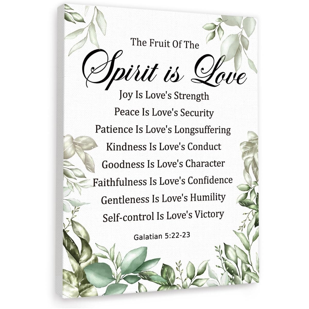 TAMDDBPJD Fruit of the Galatians 5:22-23 Canvas Wall-Art - Christian Scripture Painting for Bedroom and Office Decor(Unframed,16x24inch(40x60cm))