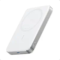 Anker MagGo Power Bank,Carregador Portátil Ultra Fino por Indução 10.000mAh,Certificação Qi2,Carregador MagSafe 15W Ultra Rápido,Compatível com iPhone 17/16/15/14,Samsung,Xiaomi e Mais