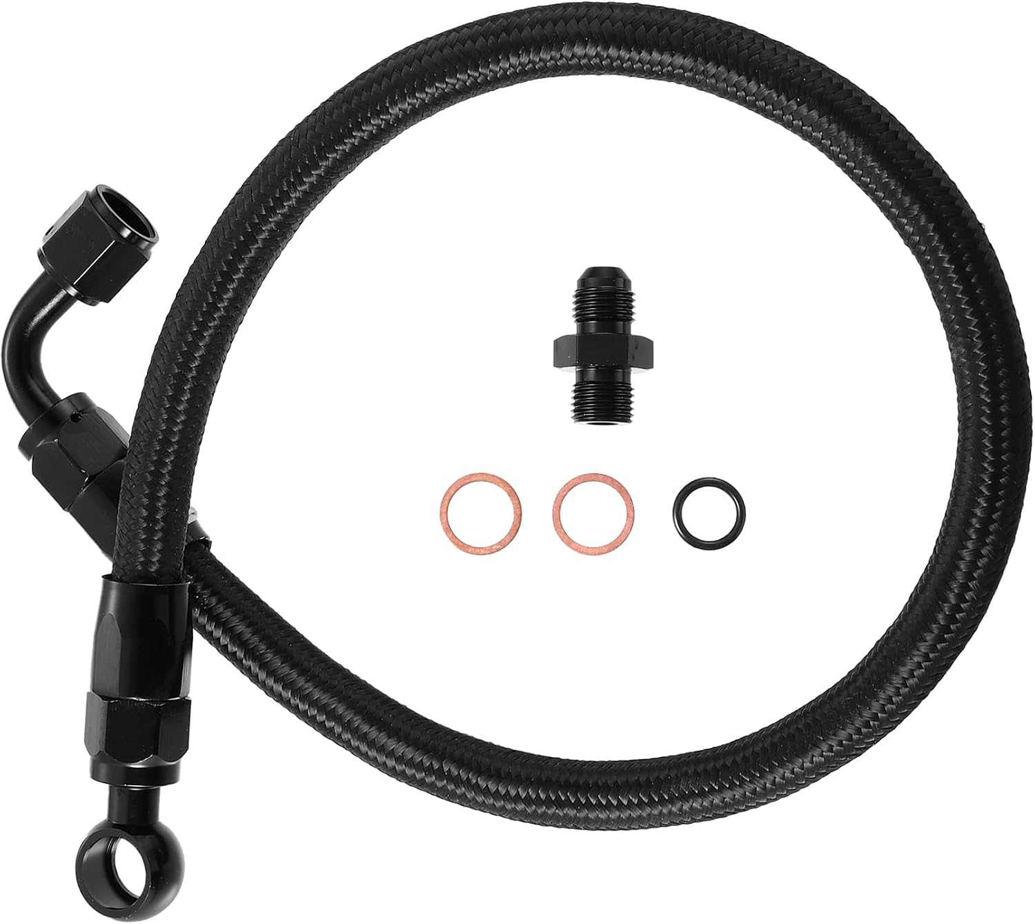 X AUTOHAUX Car Braided Fuel Line Hose for Honda Accord Civic Prelude CRX CRV for