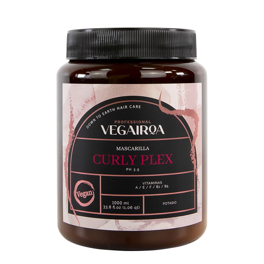 VEGAIROA. Curly Plex Curly Curly Defined Curl Mask No Grid, Deep Moisturising for Curly or Wavy Hair Parabens Free 1000ml