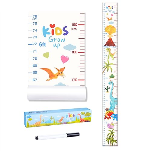 Miniatura 1 de Tabla de crecimiento de altura de bebé, regla de entrega de primera calidad, decoración de pared para niños, 76 x 8 pulgadas, registro de altura de