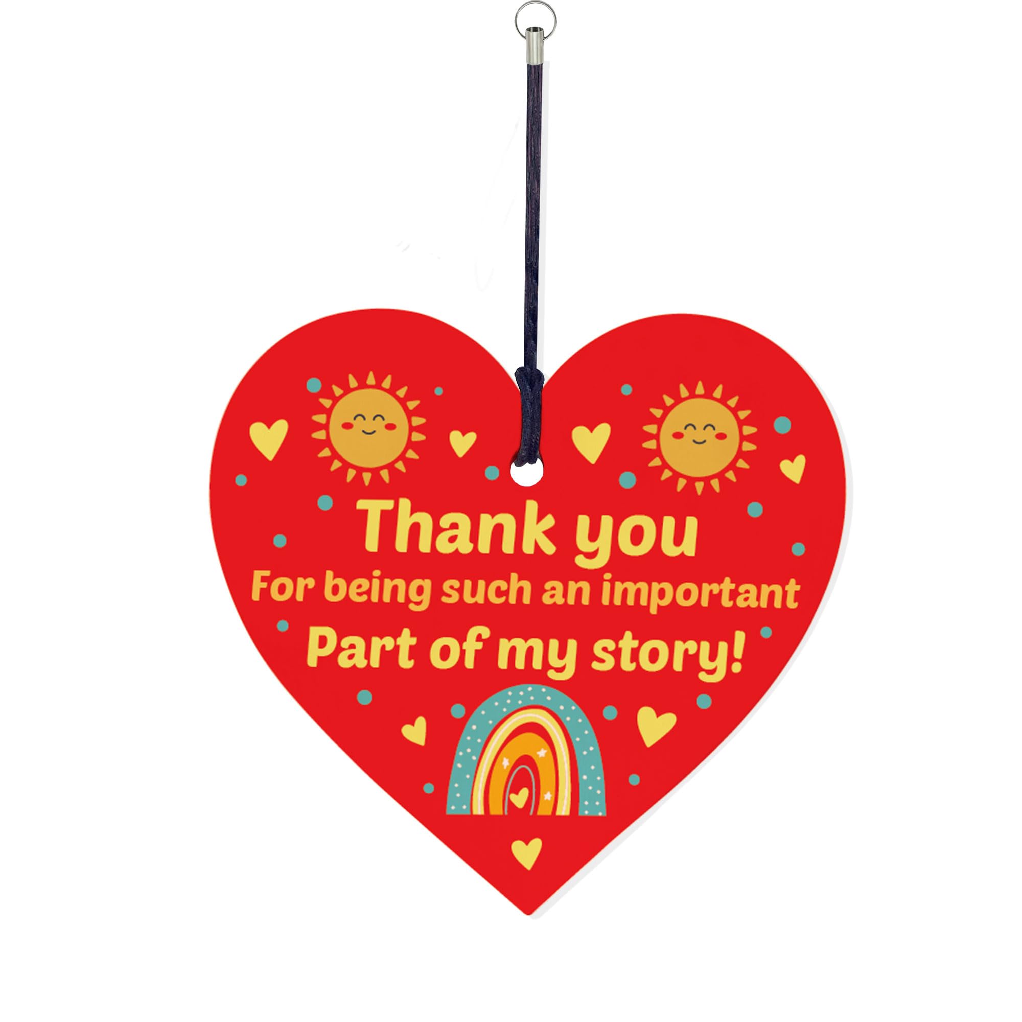 RED OCEAN Thank You Gifts for Teacher Teaching Assistant Nursery Teacher Wooden Keyring Leaving School Nursery Gift