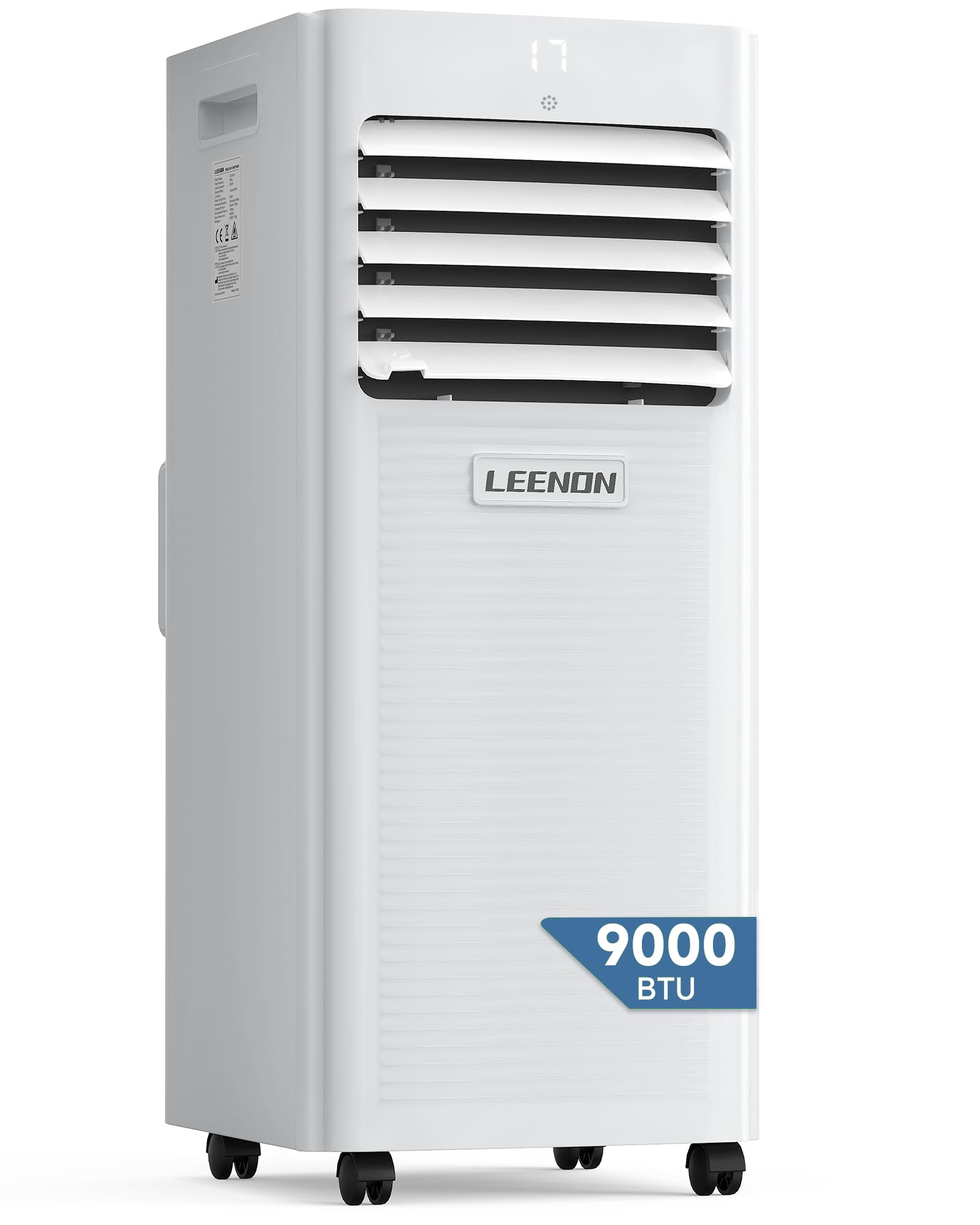 9000 BTU Aire Acondicionado Portátil LEENON 4 en 1 Climatizador Portatil Deshumidificador Ventilación, Modo Sueño, Control Remoto, Temporizador 24H, Incluye Kit Ventana, Ar Condicionado Hasta 35m²