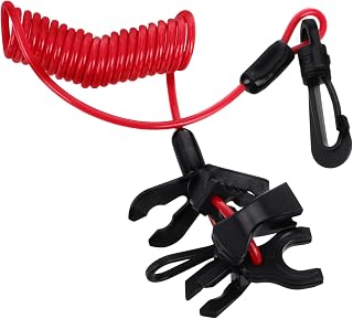Boat Engine Emergency Stop Switch Safety Rope Kit for Outboard Ratcheting Tie Down Straps Included