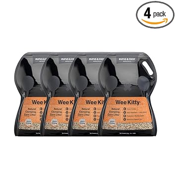 Rufus & Coco Wee Kitty Litter (4 Pack), 8.8 lb, Corn