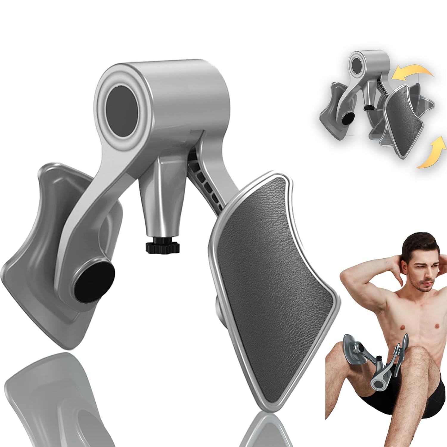 calldrishe Floor Muscle Trainer Exerciser Bladder Control Device with 360 Rotating Baffle Hip Trainer Correction Thigh Master Muscle Fitness Equipment Pelvic Floor Exerciser Device Home Office Fitness