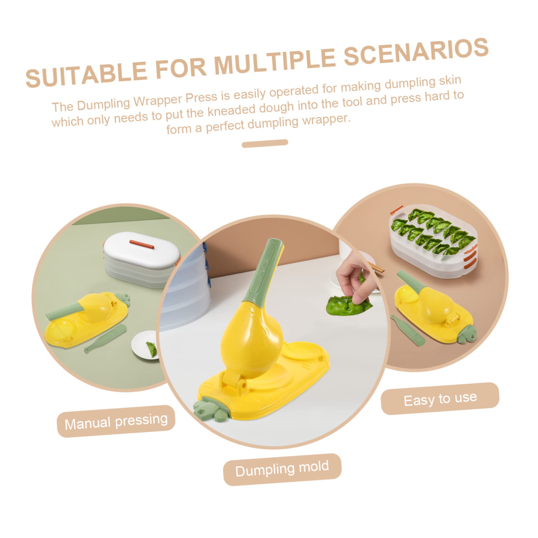 GRIRIW Dumpling Wrapper Machine Dumpling Skin Press Mold Baking Pastry Molds for Diy
