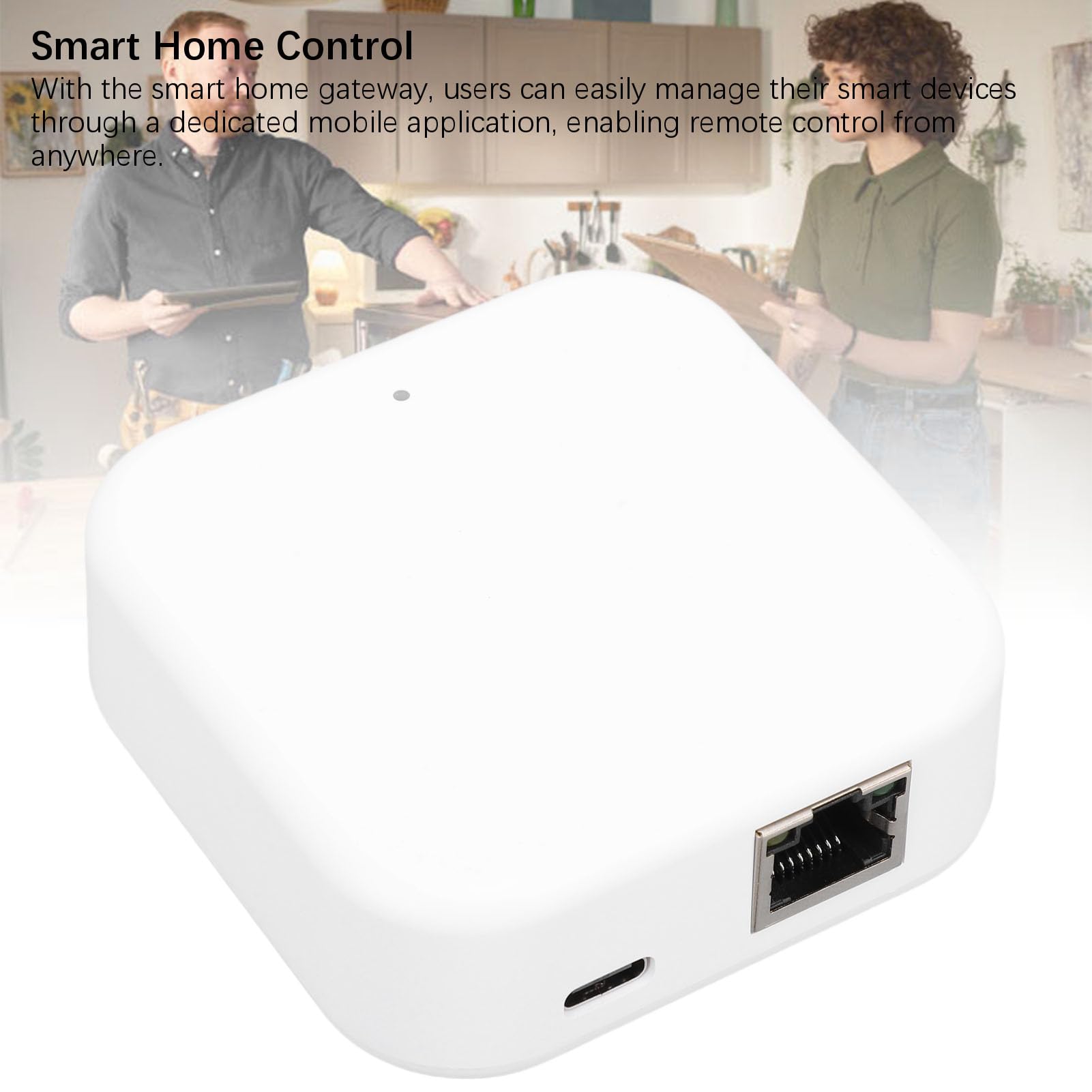 Wakects Gateway Domestico Intelligente, Materiale ABS con connettività WiFi, Controllo Tramite App Mobile per Serratura Smart Entry e Altoparlante a Casa o in Ufficio