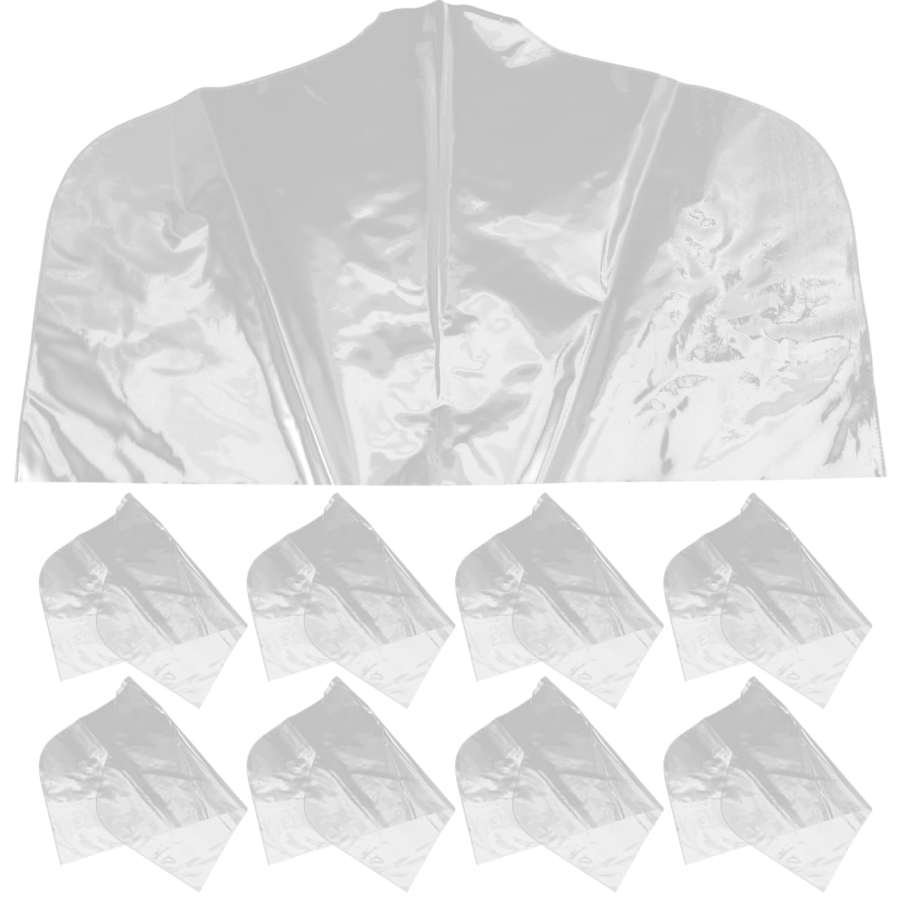 Unomor 10Pcs Clear Shoulder Covers Clothing Protective Covers Breathable Garment Protectors for Suit Coats Jackets