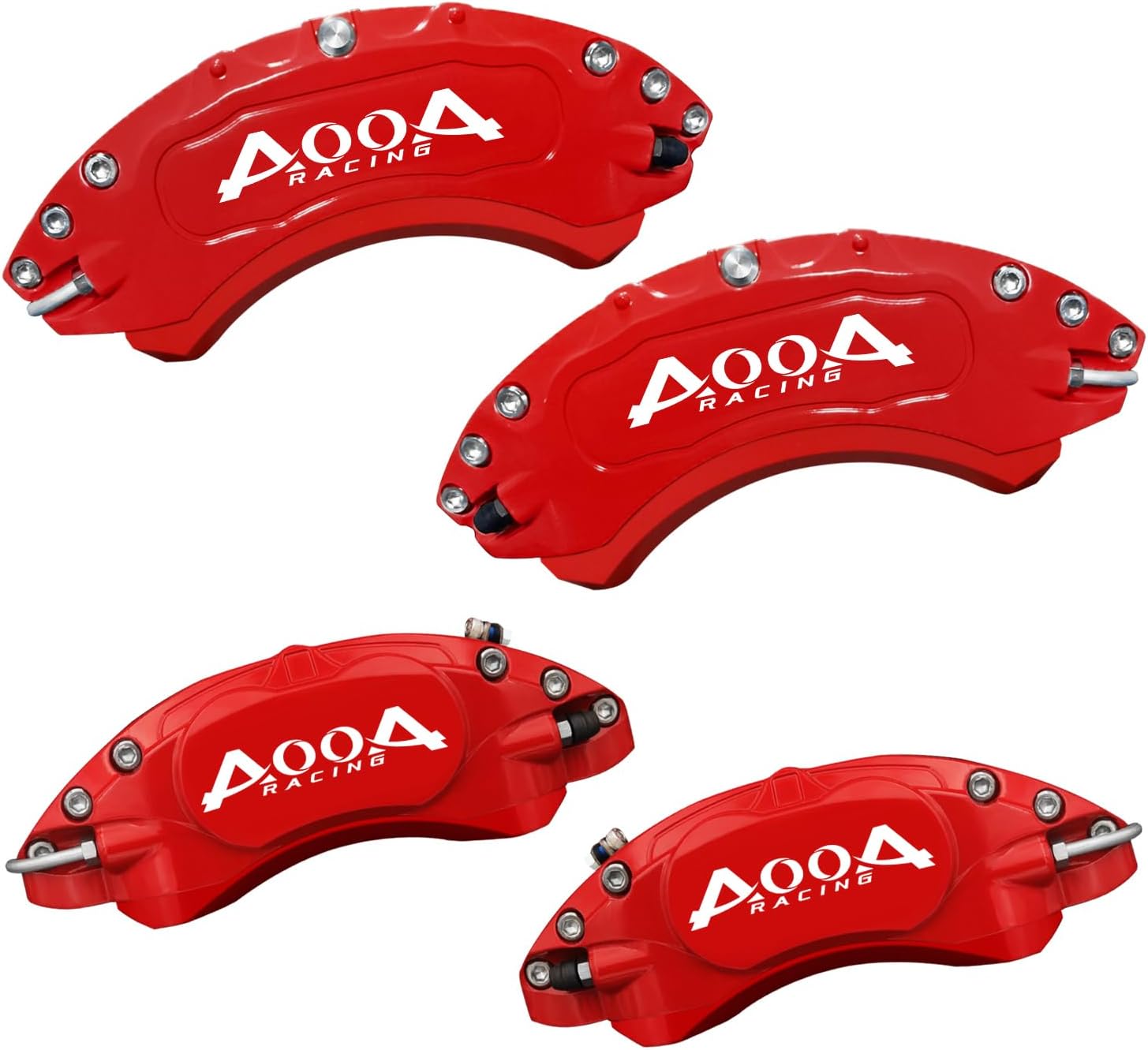 AOOA Aluminum Red Brake Caliper Covers with White Character fits Honda Civic 11 Generations(set of 4)