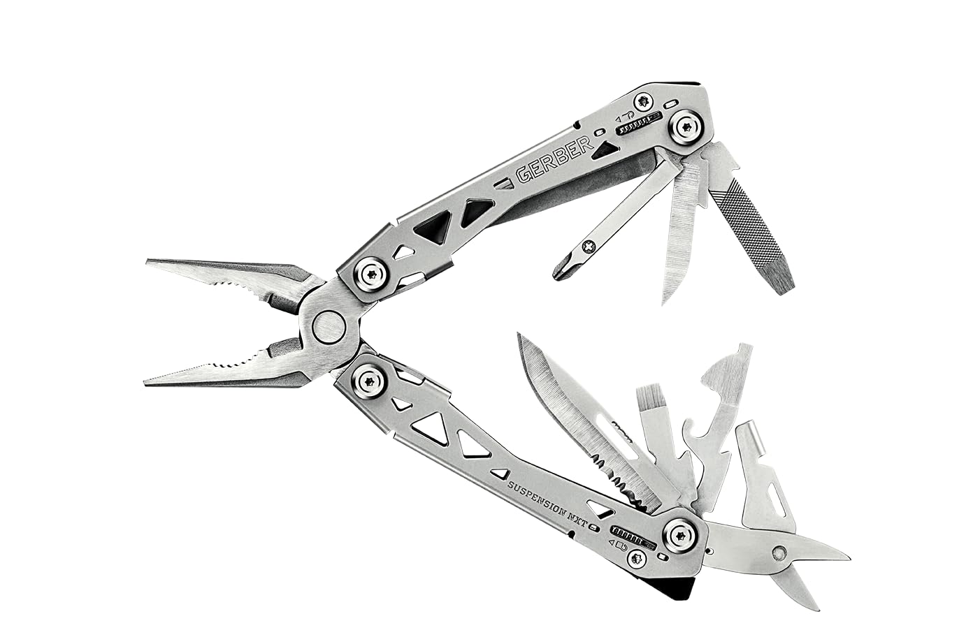 Gerber Multifunktionswerkzeug mit Taschenclip und 15 Funktionen, Suspension NXT Multi-tool, 31-003683