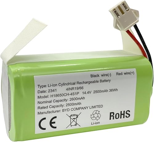 Batería de repuesto compatible con Coredy R500+, R300, R650, R3500, R3500S, R600, R580 y Amarey A800, A900, iMartine C800, Tesvor X500 Pro Robot