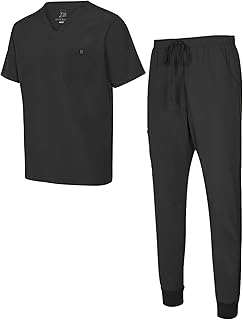 Natural Uniforms Mens Luxe Stretch Jogger Scrub Set