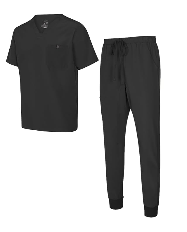 Natural Uniforms Mens Luxe Stretch Jogger Scrub Set
