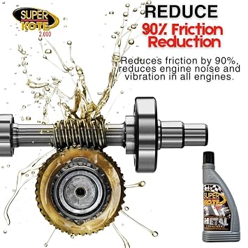 Engine Treatment SUPERKOTE 2000 / Metal Treatment/Super Lubricant/Heavy Duty/Anti Friction/Engine Metal Treatment/Lube/EP/Automotive/Cars / 8oz