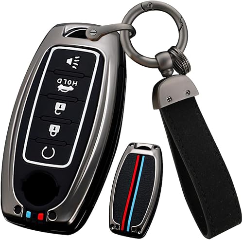 Miniatura 1 de ontto Funda para llavero compatible con Nissan Altima Rogue Sentra Pathfinder Frontier Maxima, Negro -