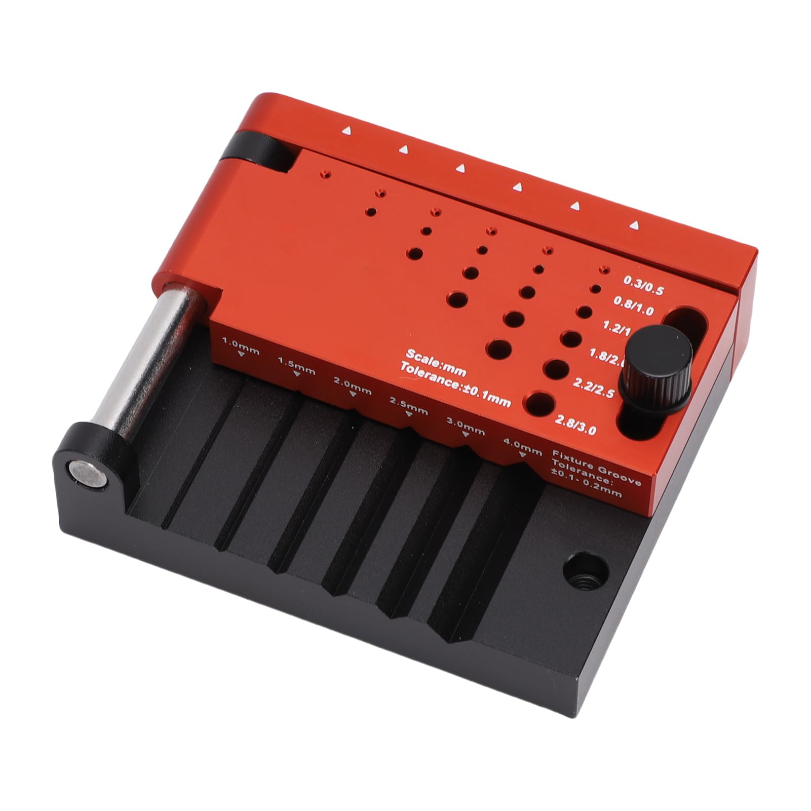 Fockety Localizzatore centrale per barre tonde, guida di foratura regolabile, posizionatore portatile per fori per strumenti di modellismo, modifica fai de te di figure