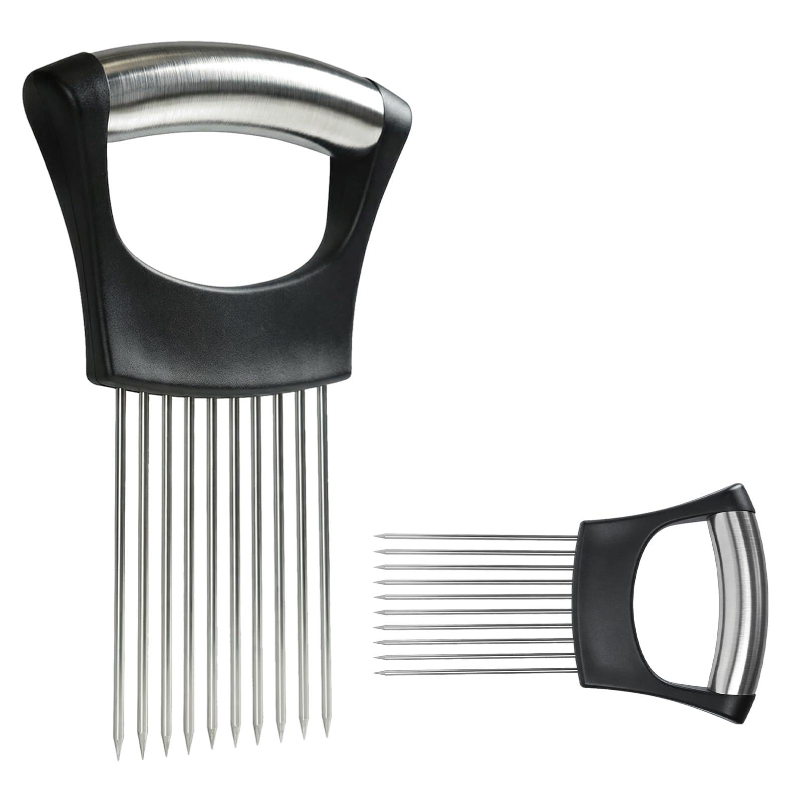 2 Pcs Onion Slicing, Stainless Steel Onion Holder for Vegetable Meat
